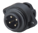WA22J4Z2 3+PE two-hole flange receptacle with pin contacts and screw termination