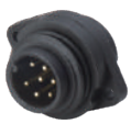 WA22J7Z1 6+PE two-hole flange receptacle with pin contacts and solder termination